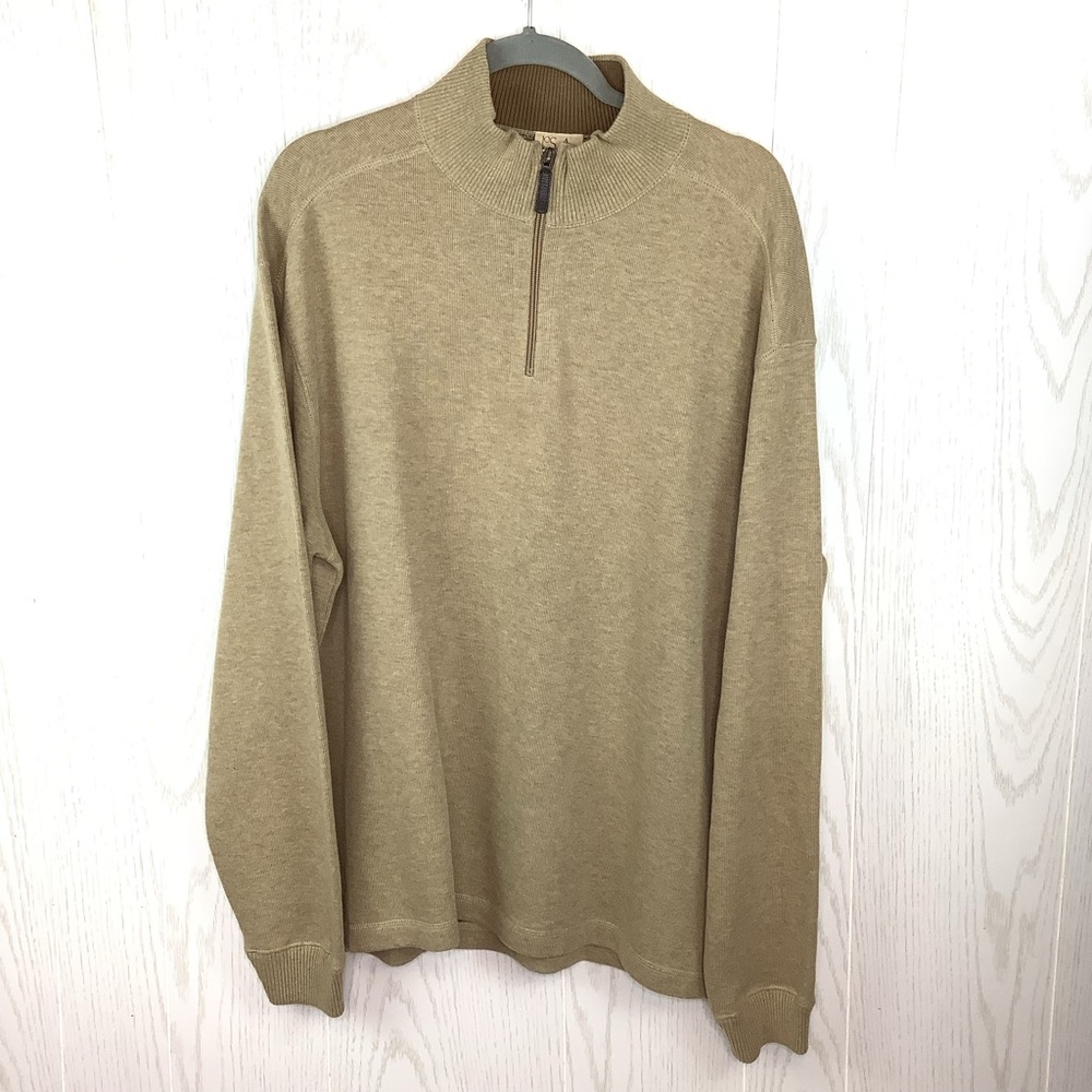 JOS.A Bank Quarter Zip 100% Cotton Sweater Men’s Size Large